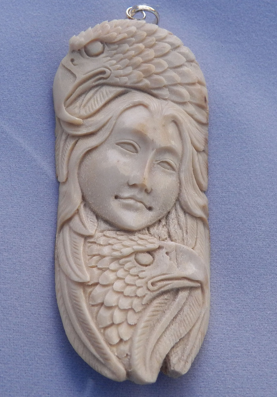 Goddess of Eagles in Shed Antler (#024)